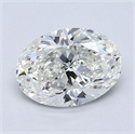 Natural Diamond 1.20 Carats, Oval with  Cut, H Color, VS1 Clarity and Certified by GIA