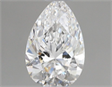 Natural Diamond 0.50 Carats, Pear with  Cut, E Color, VS1 Clarity and Certified by GIA