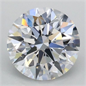Lab Grown Diamond 1.01 Carats, Round with Ideal Cut, D Color, VVS2 Clarity and Certified by IGI