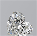 Natural Diamond 0.50 Carats, Heart with  Cut, I Color, VS2 Clarity and Certified by GIA