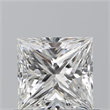 Natural Diamond 0.70 Carats, Princess with  Cut, H Color, VVS1 Clarity and Certified by GIA