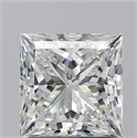 Natural Diamond 2.01 Carats, Princess with  Cut, H Color, SI2 Clarity and Certified by GIA