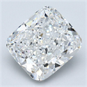 Natural Diamond 2.50 Carats, Cushion with  Cut, F Color, VVS1 Clarity and Certified by GIA