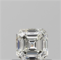 Natural Diamond 0.54 Carats, Asscher with  Cut, I Color, IF Clarity and Certified by GIA