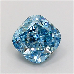 Picture of Lab Grown Diamond 1.21 Carats, CUSHION MODIFIED with  Cut, Fancy Vivid Blue Color, VS1 Clarity and Certified by IGI