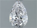 Natural Diamond 0.50 Carats, Pear with  Cut, E Color, SI1 Clarity and Certified by GIA