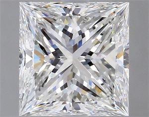Foto Diamante Natural 1.50 quilates, Princesa , Color F, claridad VS2 y certificado GIA de