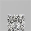 Natural Diamond 0.70 Carats, Princess with  Cut, G Color, VS1 Clarity and Certified by GIA