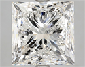 Natural Diamond 5.00 Carats, Princess with  Cut, G Color, SI2 Clarity and Certified by IGI