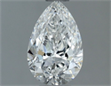 Natural Diamond 0.60 Carats, Pear with  Cut, F Color, VS2 Clarity and Certified by GIA