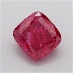 Picture of Lab Grown Diamond 3.08 Carats, CUSHION MODIFIED with  Cut, Fancy Vivid Pink Color, VVS2 Clarity and Certified by IGI