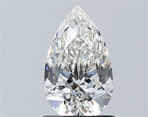 Picture of Natural Diamond 1.01 Carats, Pear with  Cut, H Color, VVS2 Clarity and Certified by GIA
