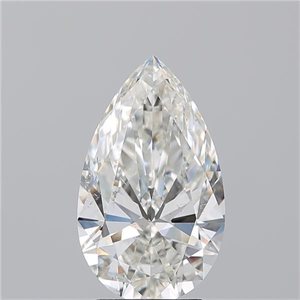 Picture of Natural Diamond 3.22 Carats, Pear with  Cut, H Color, SI1 Clarity and Certified by GIA