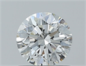 Natural Diamond 0.70 Carats, Round with Excellent Cut, H Color, SI1 Clarity and Certified by GIA
