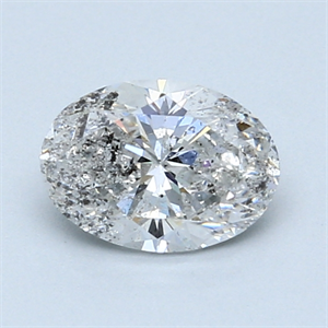 Picture of 1.02 Carats, Oval Diamond with  Cut, E Color, SI2 Clarity and Certified by EGL