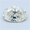 1.07 Carats, Oval Diamond with  Cut, F Color, SI2 Clarity and Certified by EGL