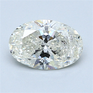 Picture of 1.07 Carats, Oval Diamond with  Cut, F Color, SI2 Clarity and Certified by EGL