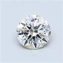 0.70 Carats, Round Diamond with Excellent Cut, H Color, VS2 Clarity and Certified by EGL