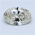 1.01 Carats, Oval Diamond with  Cut, G Color, SI1 Clarity and Certified by EGL