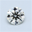 0.81 Carats, Round Diamond with Excellent Cut, G Color, SI1 Clarity and Certified by EGL