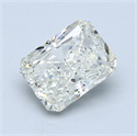 1.50 Carats, Radiant Diamond with  Cut, G Color, SI1 Clarity and Certified by EGL