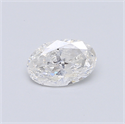 0.71 quilates, Ovalado Diamante , Color D, claridad SI2 y certificado por EGL INT 