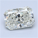 3.08 Carats, Radiant Diamond with  Cut, G Color, SI1 Clarity and Certified by EGL
