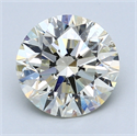 2.50 quilates, Redondo Diamante , Color H, claridad VS2 y certificado por EGL INT 