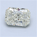 1.52 Carats, Radiant Diamond with  Cut, H Color, SI1 Clarity and Certified by EGL
