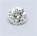 0.60 Carats, Round Diamond with Very Good Cut, E Color, VS2 Clarity and Certified by EGL