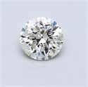 0.60 quilates, Redondo Diamante , Color E, claridad VS2 y certificado por EGL INT 