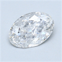 0.81 quilates, Ovalado Diamante , Color D, claridad SI1 y certificado por EGL INT 