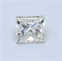 0.70 Carats, Princess Diamond with  Cut, G Color, VS1 Clarity and Certified by EGL