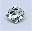 0.74 Carats, Cushion Diamond with  Cut, D Color, SI1 Clarity and Certified by EGL