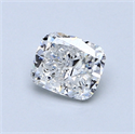 0.71 Carats, Cushion Diamond with  Cut, D Color, SI2 Clarity and Certified by EGL