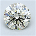 3.16 Carats, Round Diamond with Excellent Cut, H Color, SI1 Clarity and Certified by EGL