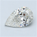 1.02 quilates, De pera Diamante , Color D, claridad SI1 y certificado por EGL INT 