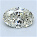 1.21 Carats, Oval Diamond with  Cut, G Color, SI2 Clarity and Certified by EGL
