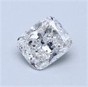 0.71 Carats, Cushion Diamond with  Cut, D Color, VS2 Clarity and Certified by EGL