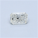 0.32 Carats, Radiant Diamond with  Cut, D Color, SI1 Clarity and Certified by EGL