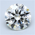 3.00 Carats, Round Diamond with Ideal Cut, G Color, SI1 Clarity and Certified by EGL