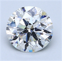 2.03 Carats, Round Diamond with Ideal Cut, F Color, SI1 Clarity and Certified by EGL
