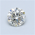 0.70 quilates, Redondo Diamante , Color G, claridad SI1 y certificado por EGL INT 