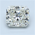 2.08 Carats, Radiant Diamond with  Cut, G Color, VS2 Clarity and Certified by EGL