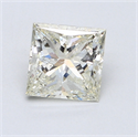 1.60 Carats, Princess Diamond with  Cut, H Color, VS2 Clarity and Certified by EGL