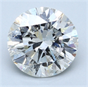 2.25 Carats, Round Diamond with Excellent Cut, E Color, SI2 Clarity and Certified by EGL