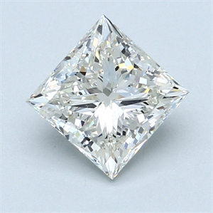 Picture of 1.70 Carats, Princess Diamond with  Cut, F Color, VS1 Clarity and Certified by EGL