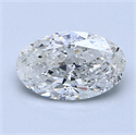 1.03 Carats, Oval Diamond with  Cut, D Color, SI2 Clarity and Certified by EGL