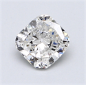 0.91 Carats, Cushion Diamond with  Cut, D Color, SI2 Clarity and Certified by EGL