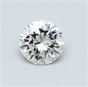 0.56 Carats, Round Diamond with Excellent Cut, D Color, VS2 Clarity and Certified by EGL